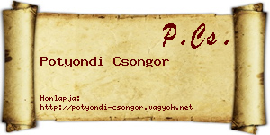 Potyondi Csongor névjegykártya